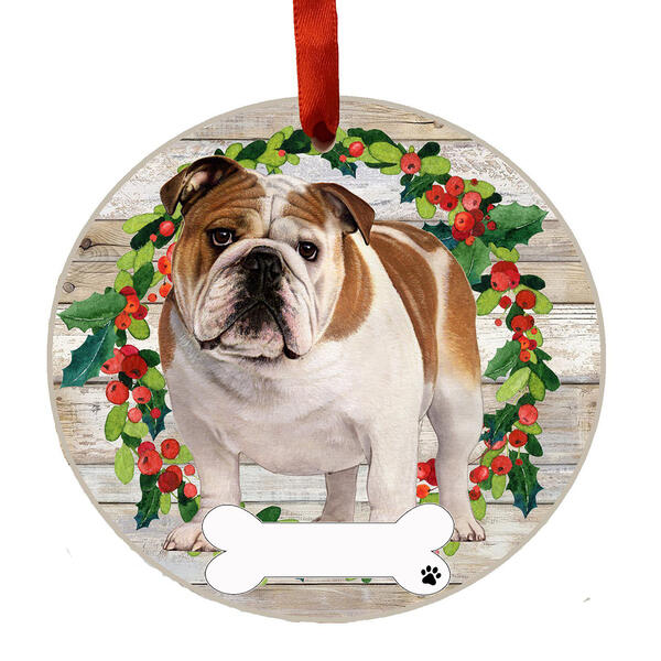 E&S Pets Bulldog Full Body Wreath Ornament - image 