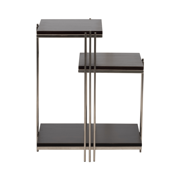 Sagebrook Home Metal & Mango Wood Three-Tier Accent Table