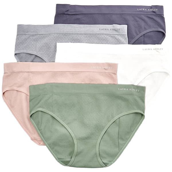 Womens Laura Ashley® 5pk Brief Panties LS6807-5PKH - image 