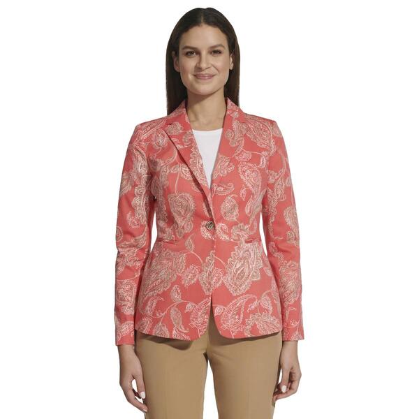 Womens Tommy Hilfiger One Button Paisley Jacket - image 