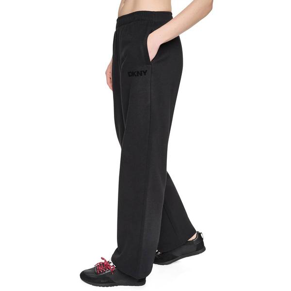 Womens DKNY Sport High Rise Open Leg Fleece Pants