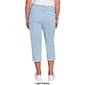 Petite Alfred Dunner Classics Neutral Denim Fringe Capri Pants - image 2