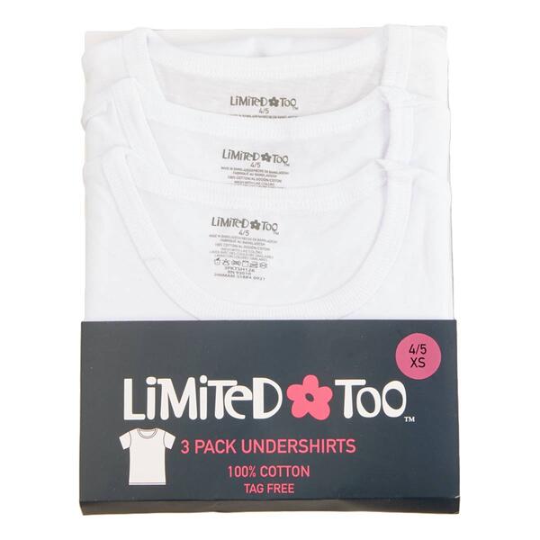 Girls Limited Too 3pk. Cotton Undershirts - image 