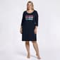 Plus Size Goodnight Kiss 3/4 Sleeve Hello Sunshine Nightshirt - image 1