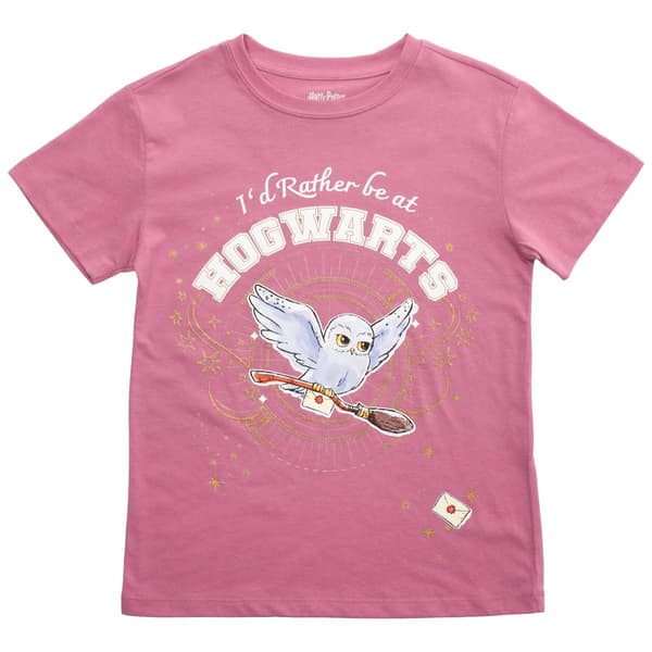 Girls (7-16) Harry Potter Short Sleeve Hogwarts Tee
