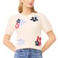 Womens Cece Short Sleeve Groovy Floral Sweater - image 1