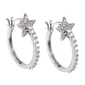 Gianni Argento Silver Plated Star Hoop Earrings - image 1