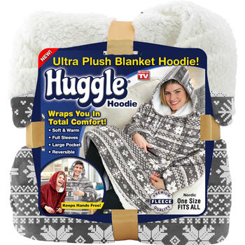 As Seen On TV Huggie Ultra Plush Blanket Hoodie - Nordic - Boscov's