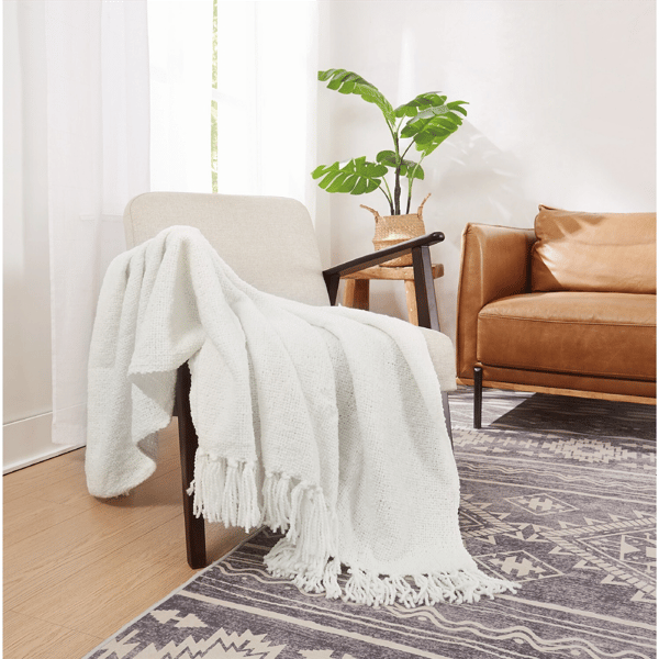 Brooklyn Loom Chunky Boucle Textured Microfiber Throw Blanket - image 
