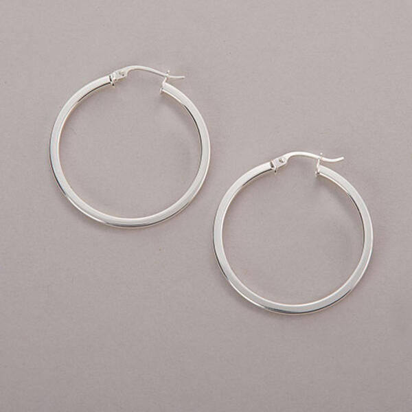 Sterling Silver Hoop Earrings - image 