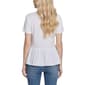 Womens NY Collection Short Sleeve Solid Ruffle Front Blouse - image 2