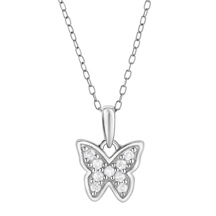Nova Star(tm) 1/10ctw. Lab Grown Diamond Butterfly Pendant
