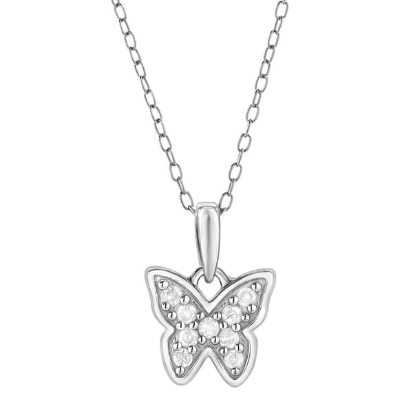 Nova Star(tm) 1/10ctw. Lab Grown Diamond Butterfly Pendant - image 