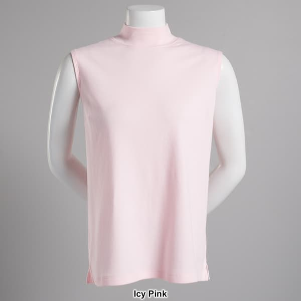 Womens Hasting & Smith Sleeveless Mock Neck Knit Top