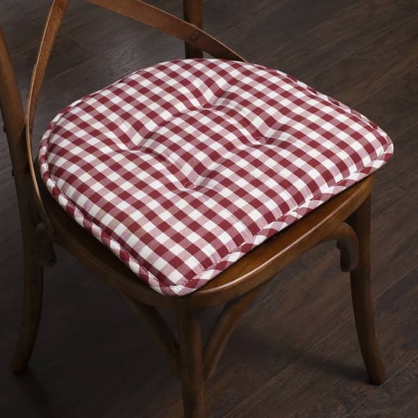 Sweet Home Collection Checkered Memory Foam Chair Pad