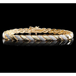 Gianni Argento Gold Plated & 1/4ctw. Diamond Bracelet
