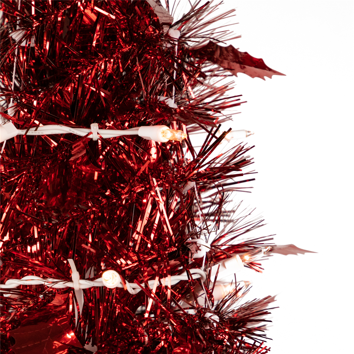 Northlight 4ft. Pre-Lit Red Pop-Up Tinsel Christmas Tree