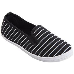 Womens Ashley Blue Stripe Twin Gore Flats