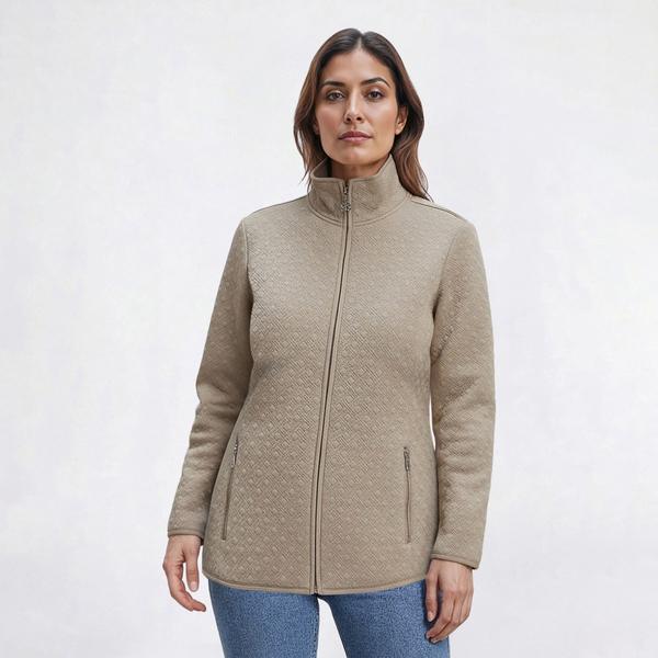 Womens Hasting & Smith Long Sleeve Solid Quilted Jacket - image 
