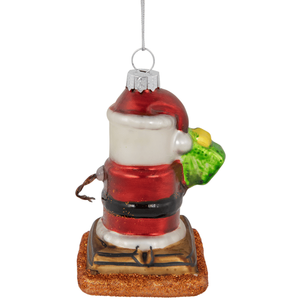 Northlight "I Believe In Santa" Smore Glass Christmas Ornament