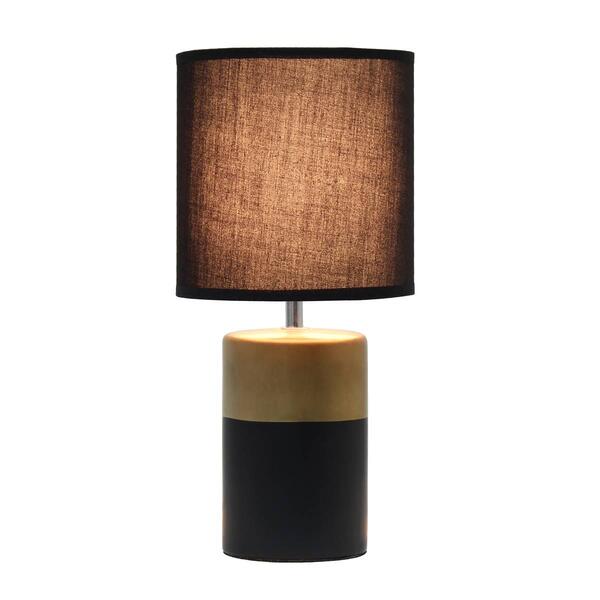 Simple Designs 2-Toned Basics Table Lamp w/Drum Shade - image 