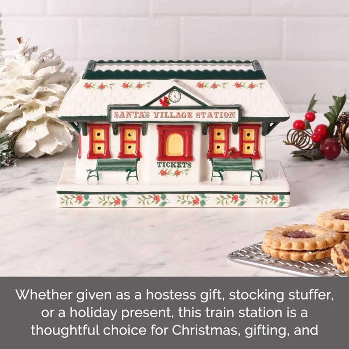 Pfaltzgraff® Winterberry Village Train Station with LED Light