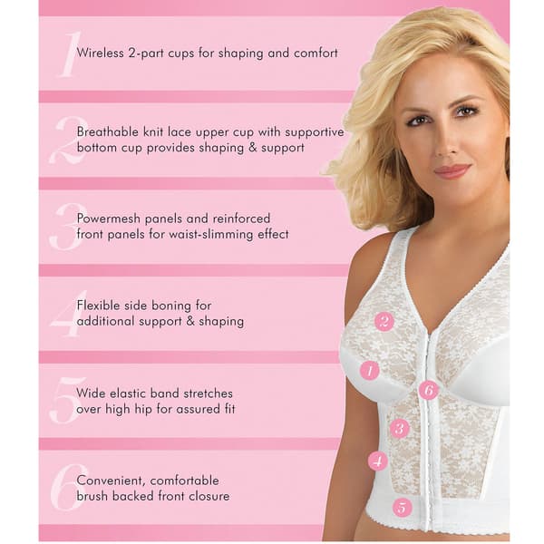 Womens Exquisite Form Fully® Front Close Wire-Free Longline Bra