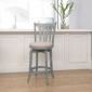 HH2 Home Savana Blue Wood Swivel Counter Height Stool - image 1