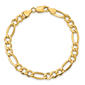 Mens Gold Classics&#40;tm&#41; 7.3mm. 14k Semi Solid Figaro Chain Bracelet - image 1