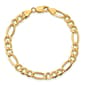 Mens Gold Classics&#40;tm&#41; 7.3mm. 14k Semi Solid Figaro Chain Bracelet - image 1