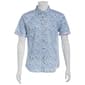 Mens Campia Short Sleeve Cotton Spandex Button Down Shirt - Blue - image 2