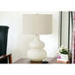 HomeRoots 25in. Cream Ceramic Gourd Table Lamp - image 2