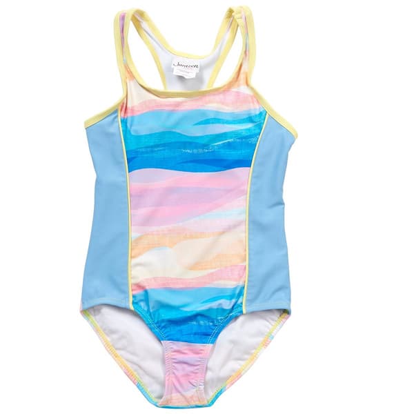 Girls &#40;7-16&#41; Jantzen One Piece Sunset Racerback Swimsuit - image 