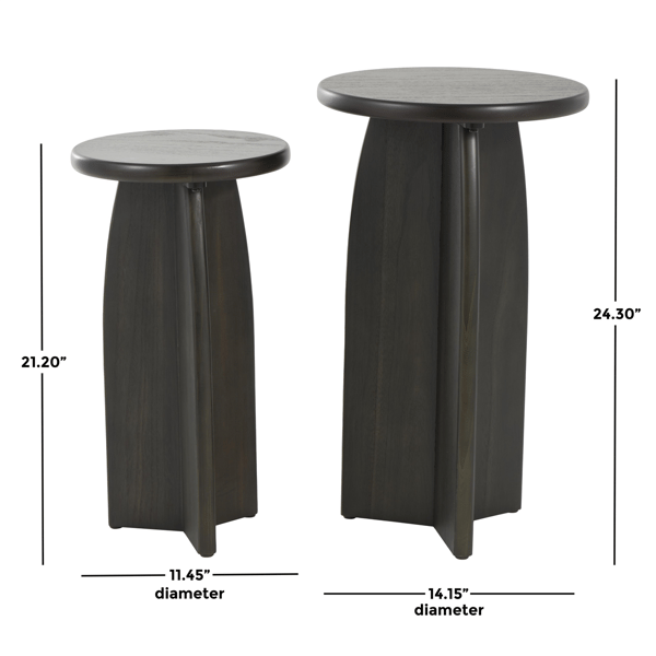 9th & Pike® Traditional Black Wood Accent Table Set