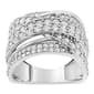 Haus of Brilliance Sterling Silver 2ctw. Diamond Bypass Ring - image 2