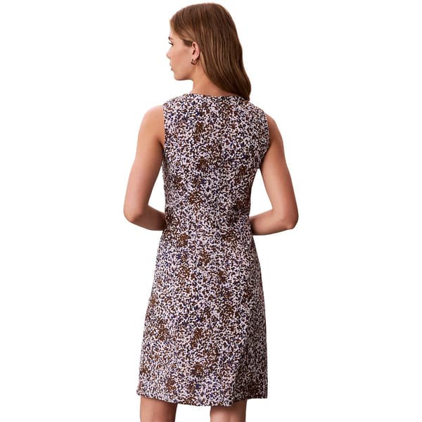 Womens Calvin Klein Sleeveless V Neck Speckled Shift Dress