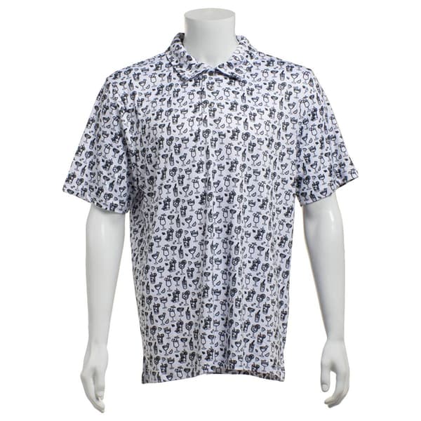 Mens Architect(R) Drinks & Martini Glasses Short Sleeve Polo - image 