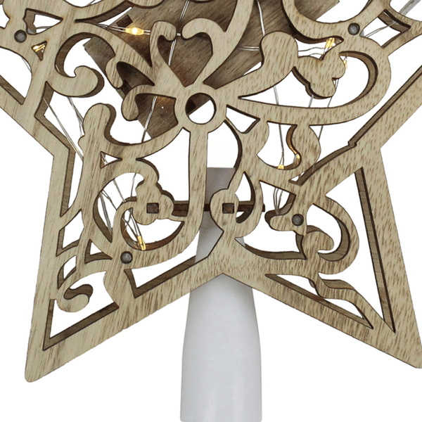Northlight Lighted Brown Star Christmas Tree Topper