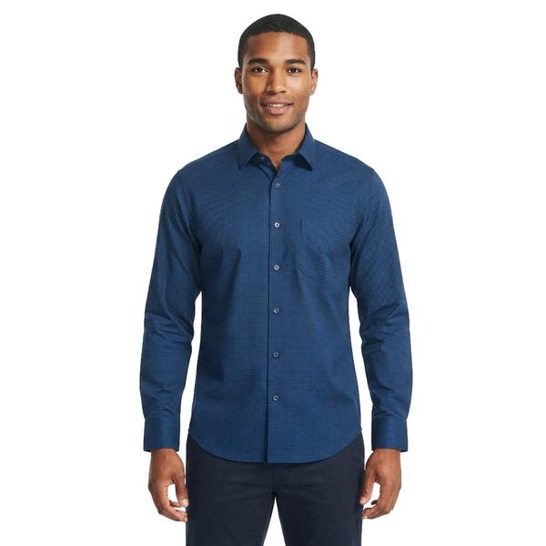 Mens Tom Baine Regular Fit Check Dress Shirt - Blue/Black - image 