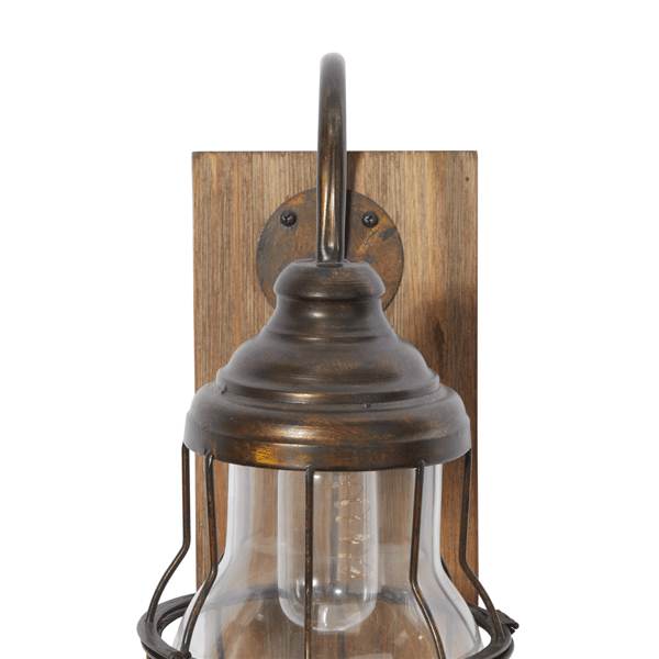 9th & Pike® Industrial Brown Metal Accent Lamp