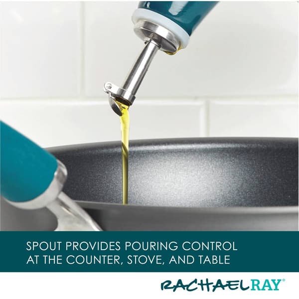 Rachael Ray 2pc. Ceramic EVOO Oil/Vinegar Dispensing Set - Teal