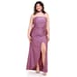 Juniors Plus Emerald Sundae Satin Strapless Ruched Sheath Dress - image 1