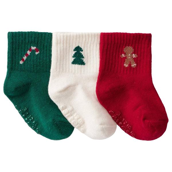 Baby Unisex (NB-3M) Carter''s 3Pc Christmas Icon Ankle Socks