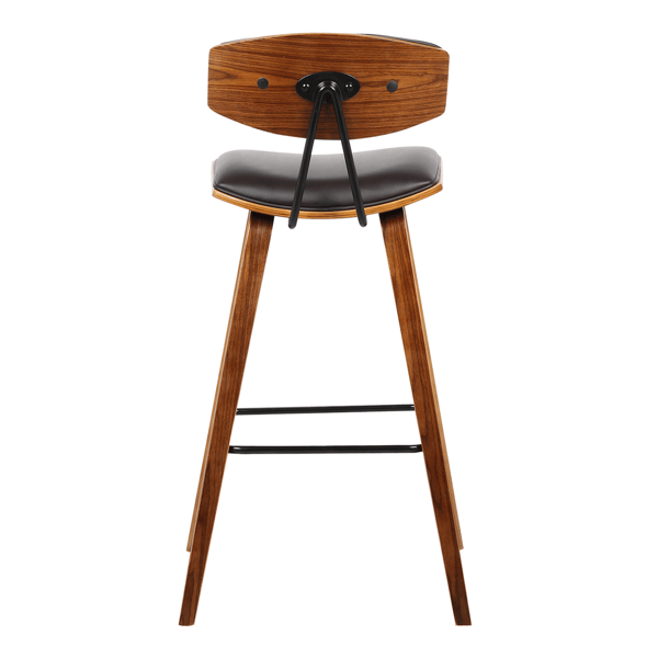 Armen Living Fox 28.5in. Bar Height Faux Leather Modern Barstool