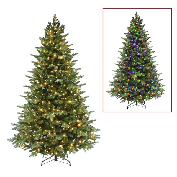 Puleo International 7.5ft. Pre-Lit Linden Fir Christmas Tree - image 