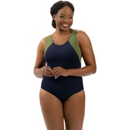 Womens Dolfin&#40;R&#41; Aquashape Colorblock Moderate One Piece Swimsuit