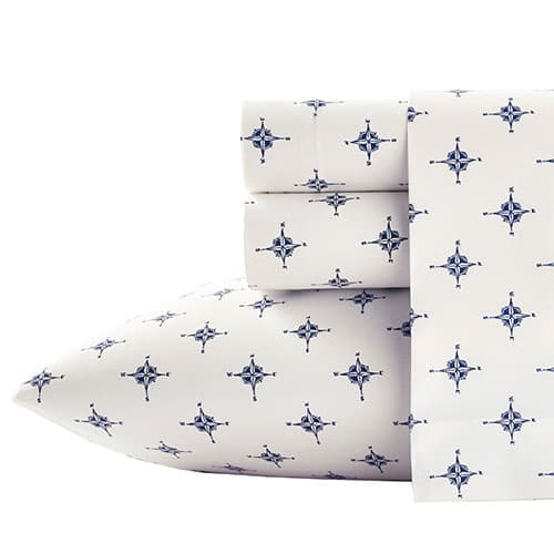 Poppy &amp; Fritz Compass 200 Thread Count Navy Sheet Set - image 