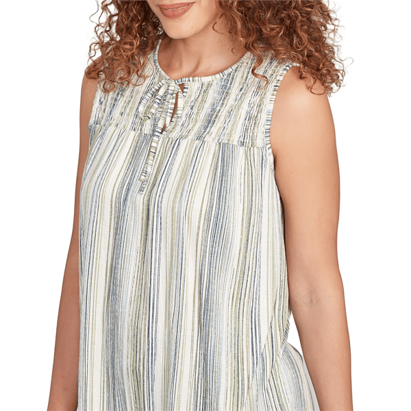 Womens Skye&#8217;s the Limit Out Of The Blue Stripe Crinkle Blouse