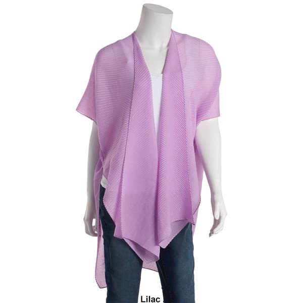 Womens Adrienne Vittadini Pleated Oversize Mesh Kimono