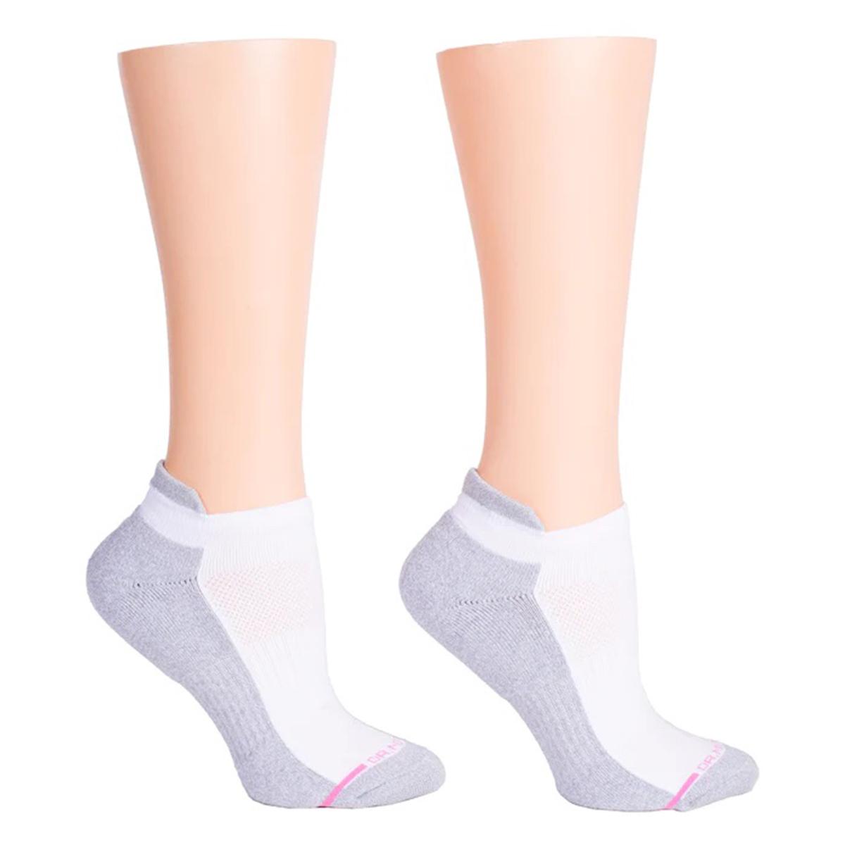 Womens Dr. Motion 2pk. Solid Half Cushion Compression Ankle...